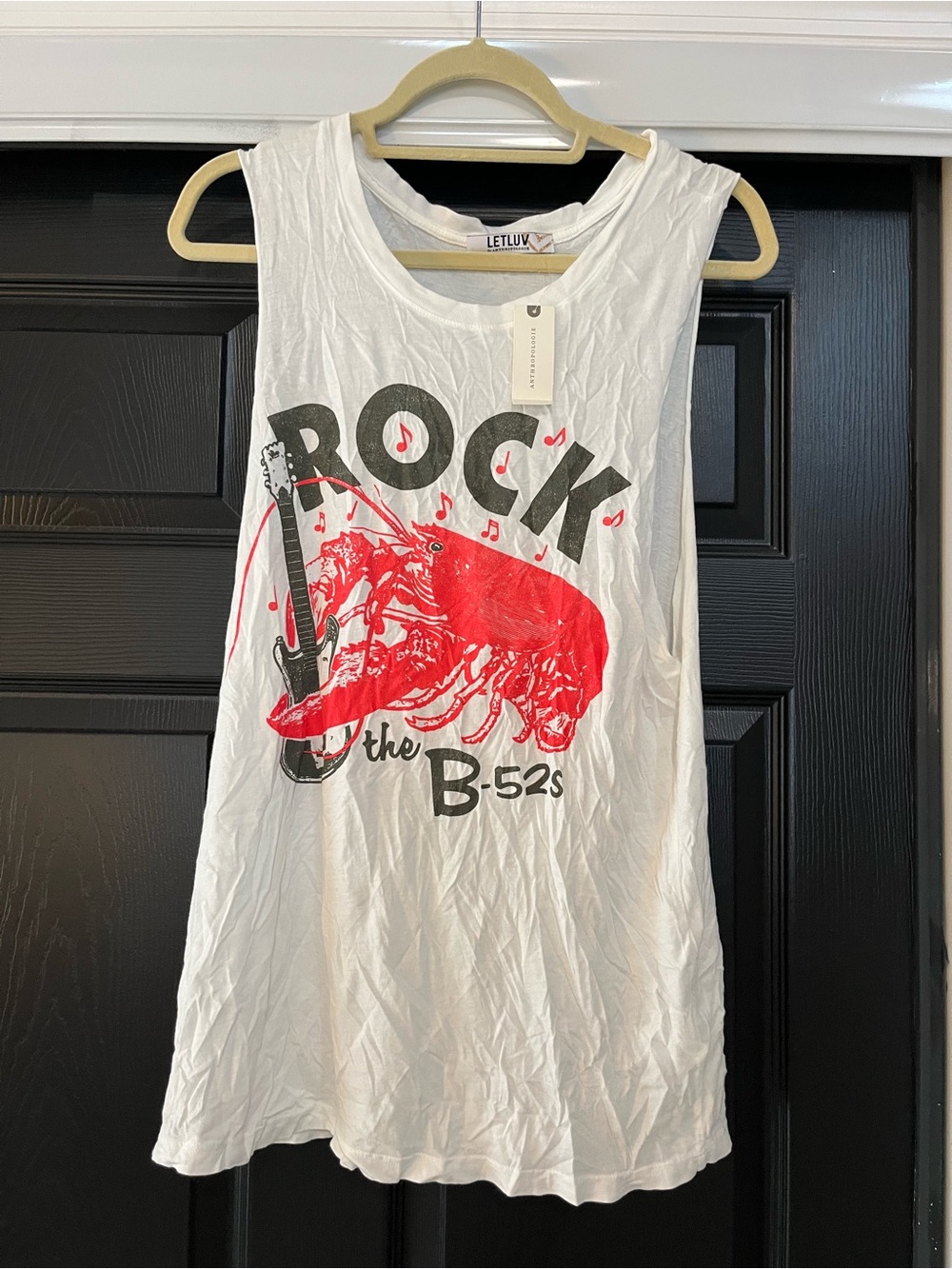 Anthropologie LetLuv White Graphic 'Rock Lobster the B-52s' Tank
